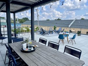 Rooftop terrace at DSTATION in Chattanooga.